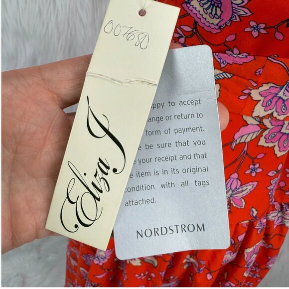 Eliza J Red Floral Midi Dress - Picture 6 of 16